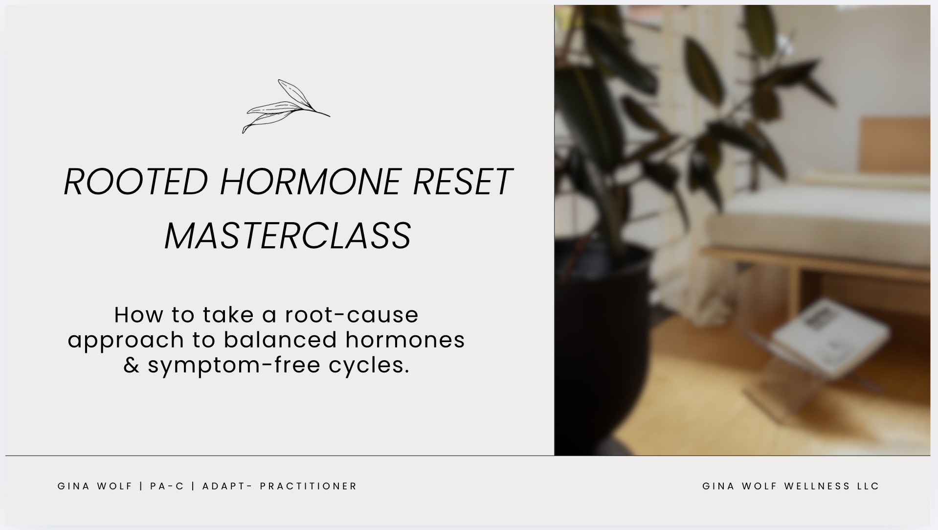 Rooted Hormone Reset Cover Photo for Masterclass